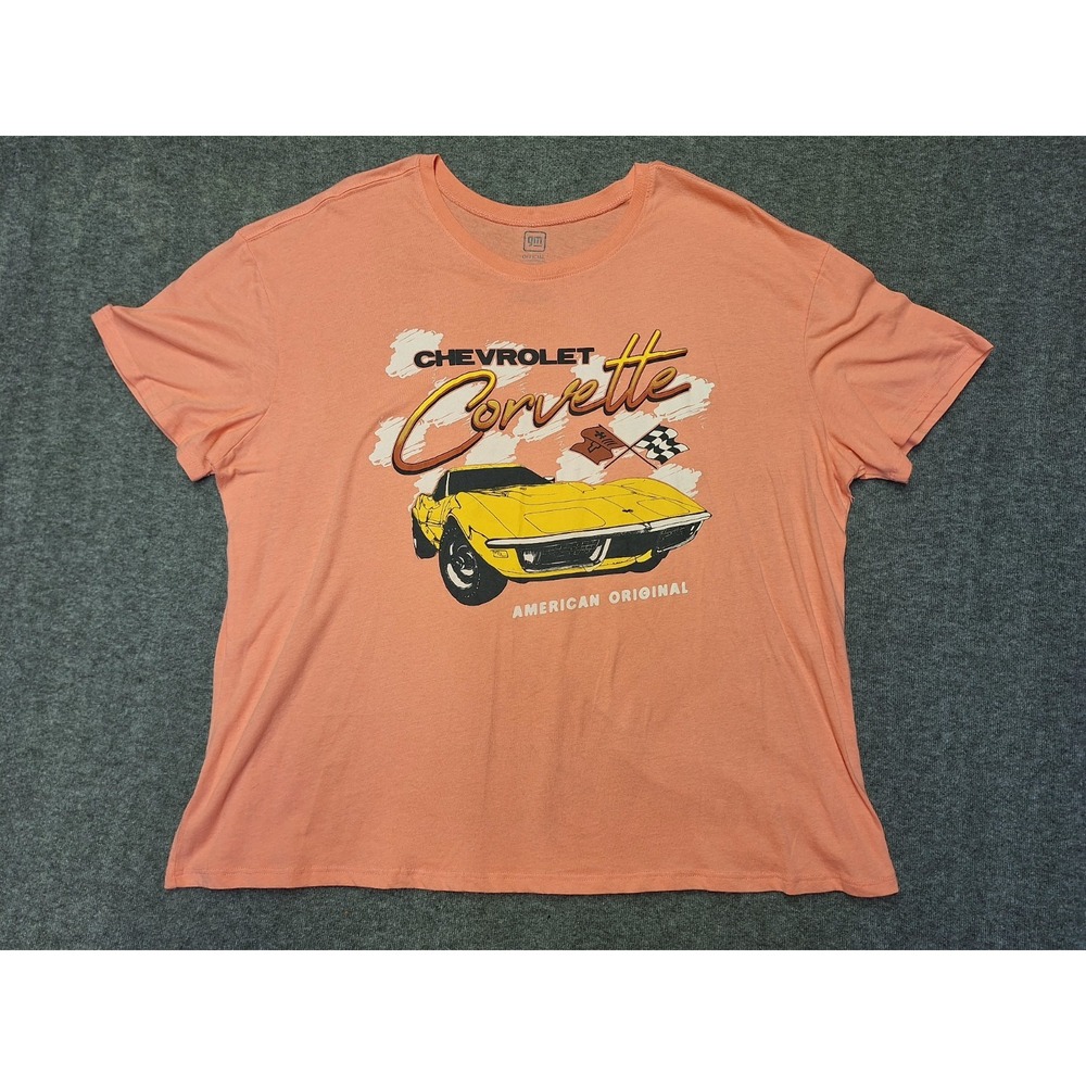 GM Official Womens Pink Chevrolet Corvette Tee XXL (20) American Original